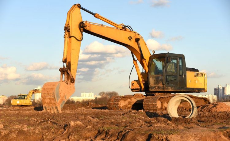 Yellow Excavator — East Point Earthmoving In Bangalow, NSW